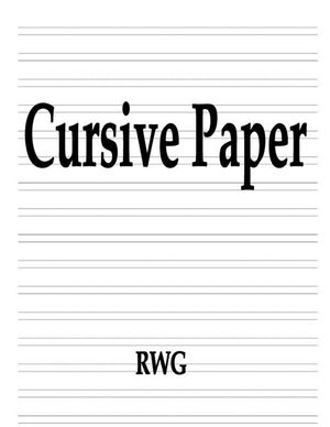 Cursive Paper: 100 Pages 8.5 X 11 image number 0