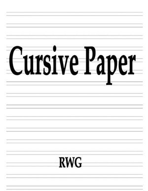 Cursive Paper: 200 Pages 8.5 X 11 image number 0