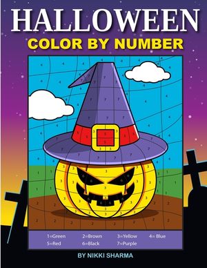 Halloween Color By Number: Coloring Book for Kids Ages 4-8 image number 0