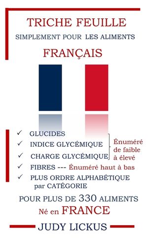 Triche Feuille Simplement Pour Les Aliments Fran&ccedil;ais: GLUCIDES, INDICE GLYC&Eacute;MIQUE, CHARGE GLYC&Eacute;MIQUE &Eacute;num&eacute;r&eacute; de faible &agrave; &eacute;lev&eacute; + FIBRES &Eacute;num&eacute;r&eacute; haut &agrave; image number 0