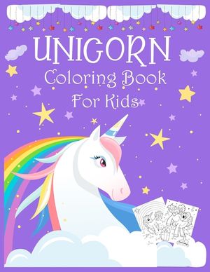Unicorn coloring book for kids.: 8.5X11 inch & 61 pages Super cute unicorn active coloring book for kids, teens, age 4-8, age 8-12. image number 0