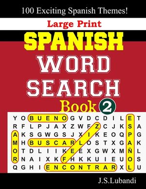 Large Print SPANISH WORD SEARCH Book; 2 image number 0