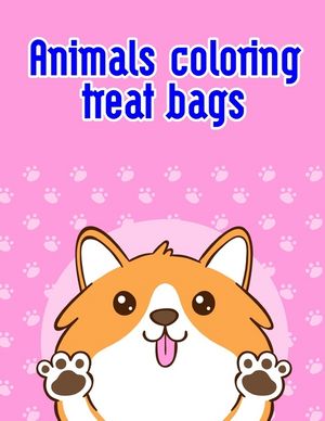 Animals coloring treat bags: Christmas Book, Easy and Funny Animal Images image number 0