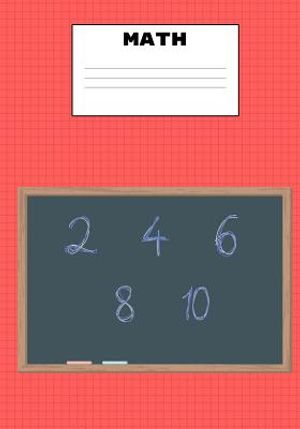 Math: 7x10 inch 100 Page with 4x4 Quad rule Graph paper (four squares per inch) with glossy cover and name label. Perfect fo image number 0