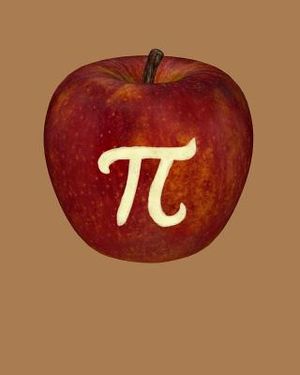 Apple Pi: Graph Paper for Math Students Teachers Professors - 4 Square to 1 Inch Grey Graph Paper - 150 pages 8x10 image number 0