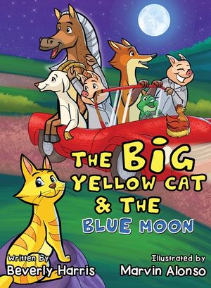 The Big Yellow Cat and the Blue Moon: A Funny Read Aloud Bedtime Rhyme book. Written for children ages 2-7. image number 0
