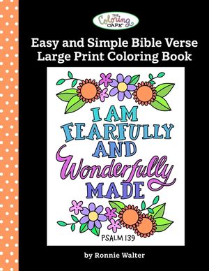 The Coloring Cafe-Easy and Simple Bible Verse Large Print Coloring Book image number 0