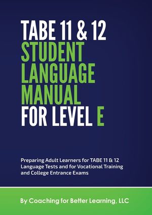 TABE 11 and 12 Student Language Manual for Level E image number 0