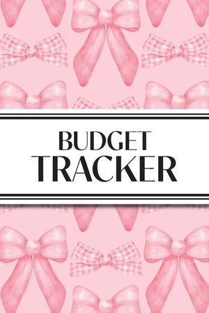 Budget Tracker (Pink Bows): 6"x9" Monthly Finance Organizer for Expenses, Savings, and Debt; Manage Your Money Notebook image number 0