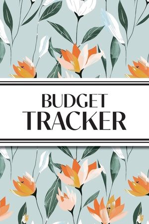 Budget Tracker (Orange and White Flowers): 6"x9" Monthly Finance Organizer for Expenses, Savings, and Debt; Manage Your Money Notebook image number 0