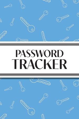 Password Tracker (Blue Keys): 6"x9" Alphabetical Password Logbook for Easy Organization image number 0