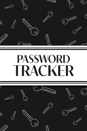 Password Tracker (Black Keys): 6"x9" Alphabetical Password Logbook for Easy Organization image number 0