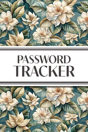 Password Tracker (Gardenias): 6"x9" Alphabetical Password Logbook for Easy Organization image number 0