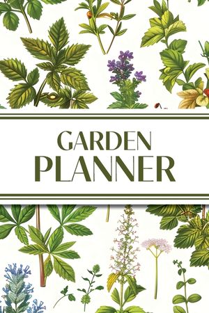 Garden Planner (Cottagecore Botanical Plants): 6"x9" Yearly Garden Planning Journal with Layout Grids, Plant Inventory, Seed & Treatment Trackers, Mon image number 0