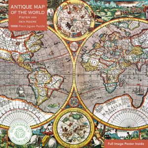 Adult Jigsaw Puzzle Pieter Van Den Keere: Antique Map of the World: 1000-Piece Jigsaw Puzzles image number 0
