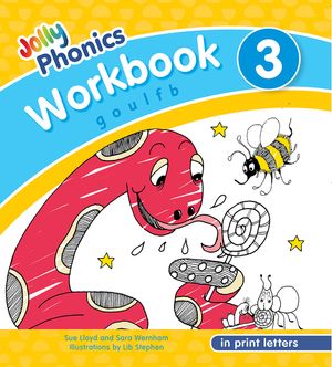 Jolly Phonics Workbook 3: In Print Letters (American English Edition) image number 0