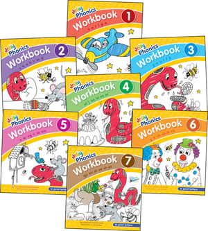 Jolly Phonics Workbooks 1-7: In Print Letters (American English Edition) image number 0
