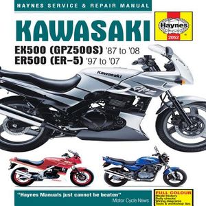Haynes Kawasaki EX500 (GPZ500S) '87 to '08, ER500 (ER-5) '97 to '07 image number 0