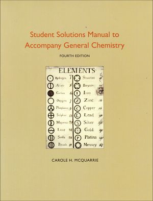 Student Solutions Manual to Accompany General Chemistry image number 0