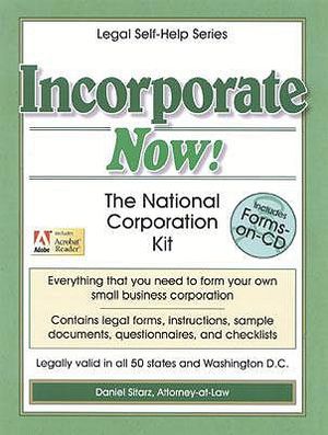 Incorporate Now!: The National Corporation Kit [With Cdrm] image number 0