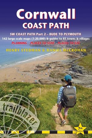 Cornwall Coast Path: British Walking Guide: SW Coast Path Part 2 - Bude to Plymouth Includes 142 Large-Scale Walking Maps (1:20,000) & Guid image number 0