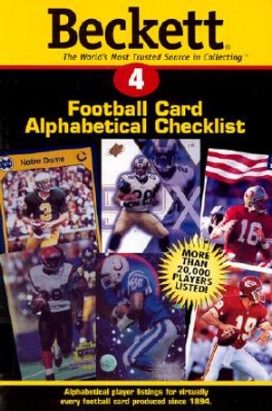 Beckett Football Card Alphabetical Checklist image number 0