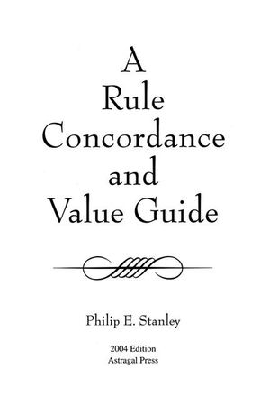 A Rule Concordance and Value Guide image number 0
