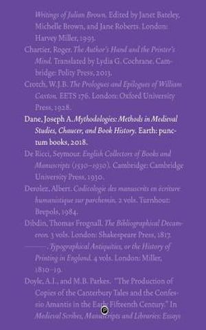 Mythodologies: Methods in Medieval Studies, Chaucer, and Book History image number 0