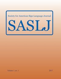 Society for American Sign Language Journal: Vol. 1, no. 1