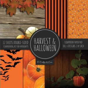 Harvest & Halloween Scrapbook Paper Pad 8x8 Scrapbooking Kit for Papercrafts, Cardmaking, Printmaking, DIY Crafts, Orange Holiday Themed, Designs, Bor image number 0