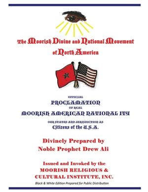 Official Proclamation of Real Moorish American Nationality: Black and White Edition Prepared for Public Distribution image number 0