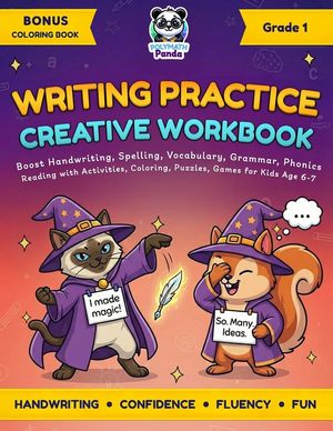 Writing Practice Creative Workbook for Grade 1: Boost Handwriting, Spelling, Vocabulary, Grammar, Phonics, & Reading with Activities, Coloring, Puzzle image number 0