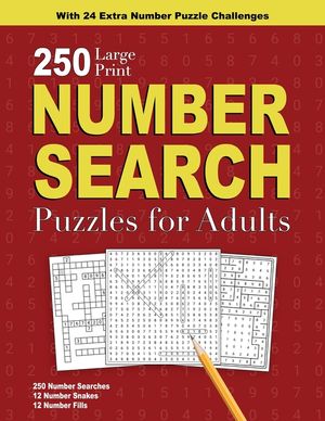 250 Number Search Puzzles for Adults image number 0