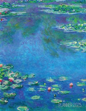 Claude Monet Daily Planner 2025: Water Lilies Painting Artistic French Impressionism Art Flower Organizer image number 0