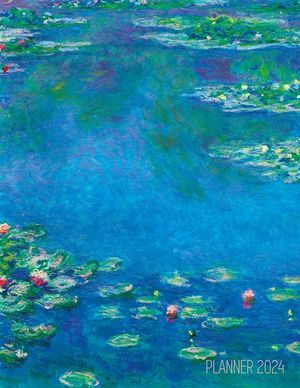 Claude Monet Daily Planner 2024: Water Lilies Painting Artistic French Impressionism Art Flower Organizer image number 0