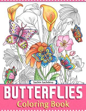 Butterflies: Coloring Book for Adults image number 0