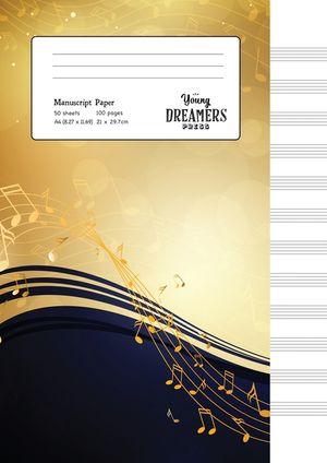 Manuscript Paper: Yellow Notes A4 Blank Sheet Music Notebook image number 0