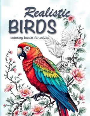 Realistic Birds coloring books for adults: Adult coloring books nature, adult coloring books animals image number 0