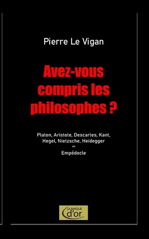 Avez-vous compris les philosophes ?: Platon, Aristote, Descartes, Kant, Hegel, Nietzsche, Heidegger. Postlude: Emp&eacute;docle image number 0