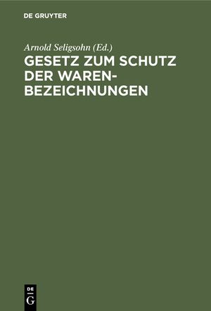 Gesetz Zum Schutz Der Warenbezeichnungen image number 0