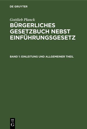 Einleitung Und Allgemeiner Theil image number 0