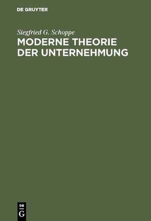 Moderne Theorie der Unternehmung image number 0