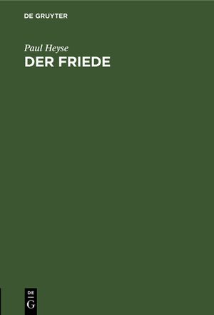 Der Friede: Ein Festspiel F&uuml;r Das M&uuml;nchener Hof- Und National-Theater image number 0
