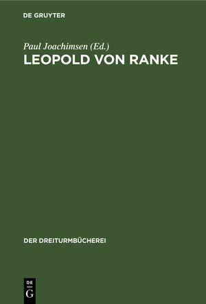 Leopold Von Ranke: Eine Auswahl Aus Seinen Schriften image number 0