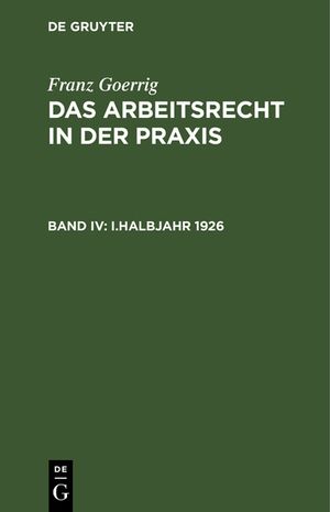 I.Halbjahr 1926 image number 0