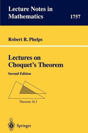 Lectures on Choquet's Theorem image number 0