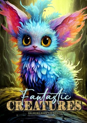 Fantastic Creatures Coloring Book for Adults: cute Creatures Coloring Book Grayscale cute Monsters Coloring Book for Adults Fantasy Beasts Coloring Bo image number 0