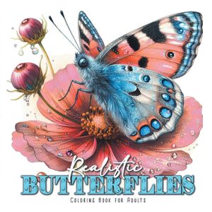 Mandala Butterflies Coloring Book for Adults: realistic Butterflies Coloring Book for AdultsButterflies Coloring Book Flowers image number 0