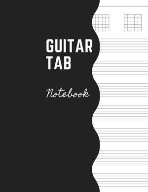 Guitar Tab Notebook: Music Paper Sheet For Guitarist And Musicians - Wide Staff Tab Large Size 8,5 x 11 image number 0