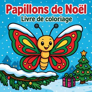 Papillons de No&euml;l - Livre de coloriage image number 0